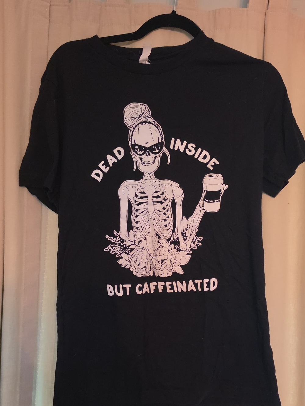 Bella Canvas Black 'Dead Inside But Caffeinated' Graphic Tee